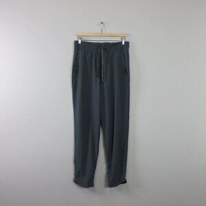 Spanx On the Move Women's Tapered Pants L Tall Blue Stretch Workouts Gym 200